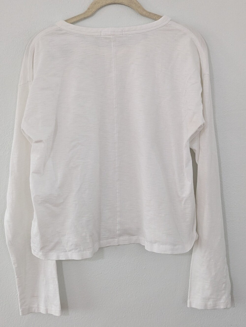 Rag & Bone Scribble Embroidered Star Long Sleeve Shirt Crop White Medium M - Picture 6 of 10